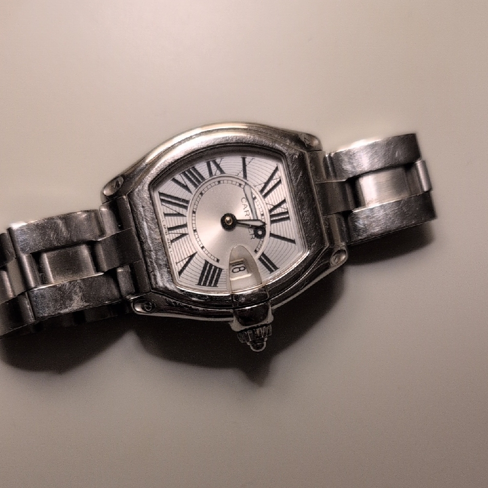 Cartier Roadster, Women's Model, 100mm, Stainless Steel with Roman Numerals